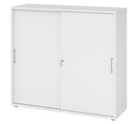 BETA 1753S | Armoire à portes coulissantes | 3 HC - Blanc Poignée en métal