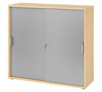 BETA 1753S | Armoire à portes coulissantes | 3 HC - Érable/Argent poignée chrome métal