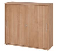 BETA 1753S | Armoire à portes coulissantes | 3 HC - Noyer Poignée en métal