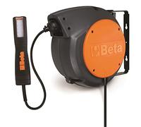 BETA - 1842 15-H05/LED - Enrouleur automatique complet avec lampe LED, 100-240Vac avec transformateur de sécurité et 15 m de câble enroulé, résistant aux chocs, 018420821