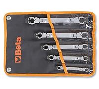 Beta 187/B5 - Jeu de clés ouvrables articulées en trousse. Idéal pour raccords de tuyauterie