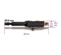 Beta Tools Meuleuse pneumatique droite 1933L à arbre prolongé – 0,20 kW