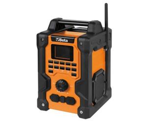 Beta 1989RCB - Radio de chantier 20V, radio numérique DAB/FM, Bluetooth 5.3, IP54, haut-parleurs stéréo 16W, alimentation par batterie ou par câble