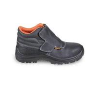 Beta 7245BK 37 - Chaussure montante à lacets en cuir pleine fleur pigmenté hydrofuge, délaçage rapide, protection frontale avec languette d'ouverture rapide type "scratch"