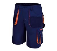 BETA 7861B Taille S - Bermuda de travail léger Beta Easy, en tissu T/C, avec poches multifonctions et ruban adhésif, bleu