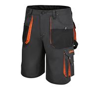 Beta 7861G Bermuda de Travail léger, Design et Ajustement, Short de Travail Multipoches avec Fermeture en métal Zip et Poches de différentes Tailles Multi-usages avec Fermeture à déchirure, Gris, M