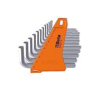 Beta Tools - Jeu de 12 clés mâles 6 pans coudées 96/SC12 - 2-10 mm support plastique orange/argenté