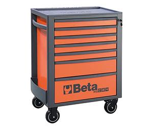 BETA RSC24/7-B Commode à Outils Complet avec 7 tiroirs et 4 Roues de 125 mm de diamètre, Commode à Outils Personnalisable avec Accessoires intégrés