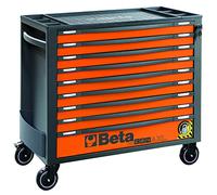 BETA RSC24Axl/9-O Commode à Outils 9 tiroirs avec système Anti-retournement, modèle Long de 882 x 367 mm, montés sur Rails télescopiques à Boule, Orange, 024004291