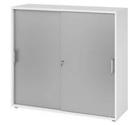 BETA S 1753S | Armoire à portes coulissantes | 3 HC poignée chrome métal Blanc/Argent