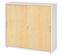 BETA S 1753S | Armoire à portes coulissantes | 3 HC Poignée en métal Blanc/Érable