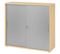 BETA S 1753S | Armoire à portes coulissantes | 3 HC Poignée en métal Érable/Argent