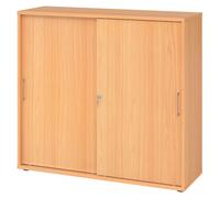 BETA S 1753S | Armoire à portes coulissantes | 3 HC Poignée en métal Hêtre