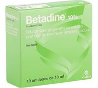 Betadine 10% Buccal Unidoses 10x10ml