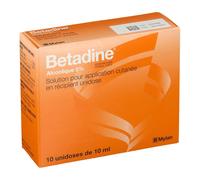 Bétadine - Alcoolique 5% Solution pour application cutanée en récipient unidose Voie Unidoses 10x10ml Pipette(S) Unidose(S) 10x10 ml