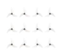 BETAFPV 12pcs Gemfan 1614 3-Blade Propellers with 1.0mm Shaft Compatible with 0802 Series Brushless Motors, for DIY 1S 75mm FPV Racing Freestyle Tiny Whoop Drone Quad like Air75 II - Transparent Gray