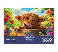 Bétail des Hautes Terres Puzzle De 1000 Pièces : pour Les Couples, Un Moment Intime Et Apaisant Autour D’Un Jeu Collaboratif Absolument Éblouissant.