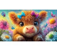 Bétail des Highlands Puzzle 1000 pièces Educa Jeu D'Intelligence Décoration Intérieure Jeu éduchatif Challenge Toy pour Adultes & Enfants des 14 Ans 38x26cm/1000pcs