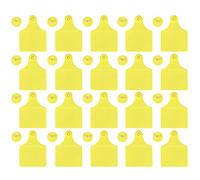 Bétail étiquette d'oreille tag des étiquettes d'identification vide durable jaune vif pp matériaux de ferme marque animal d'identité pour les moutons de bétail porcs chevaux 20 (L) (M)