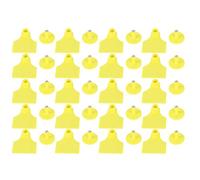 Bétail étiquette d'oreille tag des étiquettes d'identification vide durable jaune vif pp matériaux de ferme marque animal d'identité pour les moutons de bétail porcs chevaux 20 (L) (M) (S)