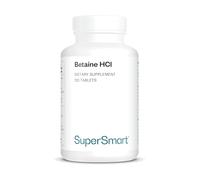 Betaine HCI - Aide à la Digestion, à l’Absorption des Nutriments, à la Détoxication et à la Baisse d’Acidité Gastrique - Acidifiant Gastrique Naturel - Vegan - SuperSmart