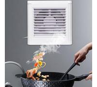 BETAM Extracteur d'air 150Mm,Ventilateur Extracteur avec Volet Automatique,180M³/Heure Extracteur Air Chaud,Panneau De Calandre ABS,pour Cuisine,Salle De Bain, Garage,Facile À Installer