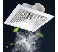 BETAM Extracteur d'air Salle De Bain,Extracteur Air Chaud avec Clapet Anti-Retour,Panneau Ignifuge ABS,Ventilateur Extracteur Plafond Et Montage Mural,pour WC, Cuisine,Cave,Imperméable,16 inch