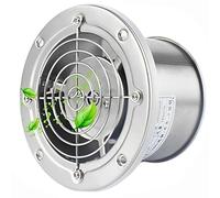 BETAM Ventilateur Extracteur 2800 TR/Min,Acier Inoxydable Extracteur Air Chaud,Extracteur d'air Silencieux,pour Cuisine,Salle De Bain,Serre,Garage Ventilateur Mural,Facile À Nettoyer,100MM