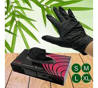 BeTasty Lot de 100 gants en nitrile Noir Taille XL