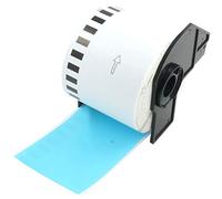 BETCKEY - 1 DK-22205 Rouleau de Papier Continu Compatible avec Brother, 62mm x 30.48m, 1 Étiquettes Couleur Bleu pour Imprimantes d'Étiquettes QL Brother