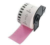 BETCKEY - 1 DK-22223 Rouleau de Papier Continu Compatible avec Brother, 50mm x 30.48m, 1 Étiquettes Couleur Rose pour Imprimantes d'Étiquettes QL Brother