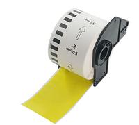 BETCKEY - 1 DK-22223 Rouleau de Papier Continu Compatible avec Brother, 50mm x 30.48m, 1 Étiquettes Couleur Jaune pour Imprimantes d'Étiquettes QL Brother