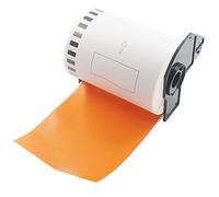 BETCKEY - 1 DK-22243 Rouleau de Étiquettes d'Expédition Continu Compatible avec Brother, 102mm x 30.48m, 1 Étiquettes Couleur Orange pour Imprimantes d'Étiquettes QL Brother