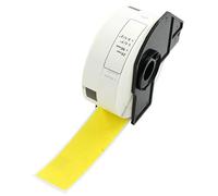 BETCKEY - 1 Rouleau DK-11201 Étiquettes d'Adresse Compatible avec Brother, 29mm x 90mm, 400 Étiquettes Couleur Jaune pour Imprimantes d'Étiquettes QL Brother
