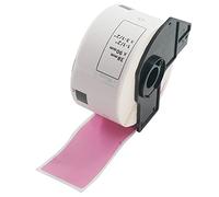 BETCKEY - 1 Rouleau DK-11208 Grandes Étiquettes d'Adresse Compatible avec Brother, 38mm x 90mm, 400 Étiquettes Couleur Rose pour Imprimantes d'Étiquettes QL Brother