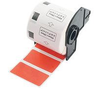 BETCKEY - 1 Rouleau DK-11209 Petites Étiquettes d'Adresse Compatible avec Brother, 62mm x 29mm, 800 Étiquettes Couleur Rouge pour Imprimantes d'Étiquettes QL Brother