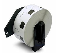 BETCKEY - 1 Rouleau DK-11218 Étiquettes Rondes Compatible avec Brother, Φ24mm Round, 1000 Étiquettes Amovibles pour Imprimantes d'Étiquettes QL Brother