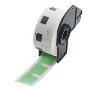 BETCKEY - 1 Rouleau DK-11221 Étiquettes Carrées Compatible avec Brother, 23mm x 23mm, 1000 Étiquettes Couleur Vert pour Imprimantes d'Étiquettes QL Brother