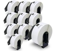 BETCKEY - 10 Rouleaux DK-11201 Étiquettes d'Adresse Compatible avec Brother, 29mm x 90mm, 4000 Étiquettes pour Imprimantes d'Étiquettes QL Brother