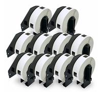 BETCKEY - 10 Rouleaux DK-11204 Étiquettes Multi - Usages Compatible avec Brother, 17mm x 54mm, 4000 Étiquettes pour Imprimantes d'Étiquettes QL Brother