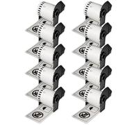 BETCKEY - 10 Rouleaux DK-22113 Étiquettes, 62mm x 15.24m, Noir sur Transparent, 10 Film Résistant Ruban Adhésif pour Imprimantes d'étiquettes QL Brother