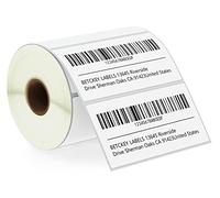 BETCKEY - 102mm x 51mm(4 in x 2 in) Perforées Étiquettes Thermiques pour Code-Barres, Expédition et Usage Multiple Compatible avec les imprimantes Zebra et autres [1 Rouleau/750 Étiquettes]