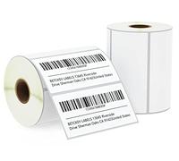BETCKEY - 102mm x 51mm(4 in x 2 in) Perforées Étiquettes Thermiques pour Code-Barres, Expédition et Usage Multiple Compatible avec les imprimantes Zebra et autres [2 Rouleaux/1500 Étiquettes]