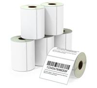 BETCKEY - 102mm x 76mm(4 in x 3 in) Perforées Étiquettes Thermiques pour Expédition et Usage Multiple Compatible avec les imprimantes Zebra et autres [6 Rouleaux/3000 Étiquettes]