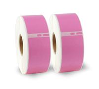 BETCKEY - 2 Rouleaux 99010 Étiquette couleur Compatible avec DYMO S0722370, 28mm x 89mm, 700 Étiquettes d'Adresse(Rose) Pour DYMO LabelWriter 450, 4XL, NON Pour 550 ou 5XL