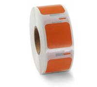 BETCKEY - 2 Rouleaux Étiquette couleur Compatible avec DYMO S0929120, 25mm x 25mm, 1500 Petites Étiquettes Polyvalentes(Orange) Pour DYMO LabelWriter 450, 4XL, NON Pour 550 ou 5XL