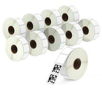 BETCKEY - 25mm x 25mm(1 in x 1 in) Perforées Étiquettes Thermiques Carrées à Code QR Compatible avec les imprimantes Zebra et autres [10 Rouleaux/13800 Étiquettes]