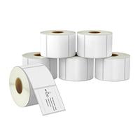 BETCKEY - 51mm x 38mm(2 in x 1,5 in) Perforées Étiquettes Thermiques pour Code-Barres et Adresse Compatible avec les imprimantes Zebra et autres [6 Rouleaux/6000 Étiquettes]