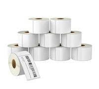 BETCKEY - 57mm x 102mm(2,25 in x 4 in) Perforées Étiquettes Thermiques pour Usage Multiple et Expédition Compatible avec les imprimantes Zebra et autres [10 Rouleaux/3500 Étiquettes]