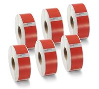 BETCKEY - 6 Rouleaux 11352 Étiquette couleur Compatible avec DYMO S0722520, 25mm x 54mm, 3000 Étiquettes Adresse de Retour(Rouge) Pour DYMO LabelWriter 450, 4XL, NON Pour 550 ou 5XL
